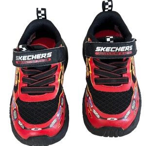 Buckle Red and Black Racing Sneakers